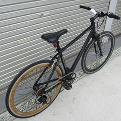 E483★　11000円★整備済み スポーツ中古自転車 SOGO　アルミフレーム　ブラック　７段【クロスバイク】の画像