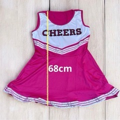 【新品】チアリーディング ダンス 衣装 ピンク 女の子 キッズ チアダン ワンピースの画像