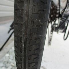 E487★　15800円★　折りたたみ中古自転車　ブラック　LEDオートライト　６段　カゴ付き【20インチ 】の画像