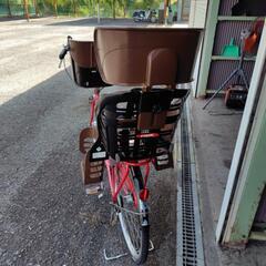 Petit Maman(ペティット　マンマ) 　アサヒ自転車　子供用載せチャイルドシート付き　ママチャリ　26インチ　３段変速　オートライトLED付きの画像