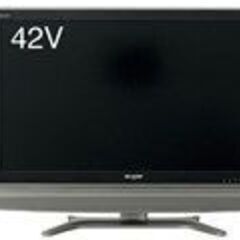 42型液晶TV（稼働品）アクオスLC-42GX1W +壁寄せスタンド仕様　中古譲りの画像