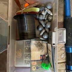 釣り道具と竿の画像
