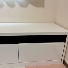 テレビボード　白の画像