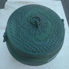 調理器具：炭火、火消し壺、中型、鉄の鋳物製造品：中古良品：の画像