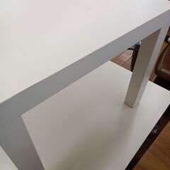★リユースのサカイつくば店★TK6428 IKEA テーブル ホワイト H45×D55×W55 クリーニング済みTKKAGU の画像