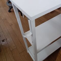★リユースのサカイつくば店★TK6429  L字デスク ホワイト H74×D80×W107 クリーニング済みTKKAGU の画像