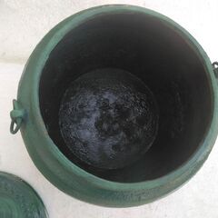 調理器具：炭火、火消し壺、中型、鉄の鋳物製造品：中古良品：の画像