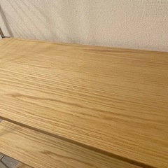 無印良品 MUJI ステンレスユニットシェルフ オーク材 棚セット ワイド 大の画像