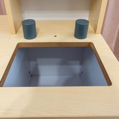 LOWYA ロウヤ ごっこ遊び おままごとキッチン お飯事セット 飯事 おままごとキッチンセット ショップ お店屋さんごっこ 玩具箱 収納 木製 知育玩具 キッチントイ ナチュラル/ホワイトの画像