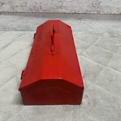 TOOL CASE ツールケース 工具箱 レッド 赤 TOOL BOX ツールボックス レトロ 鉄製道具箱 DIY 収納ボックス A0338の画像