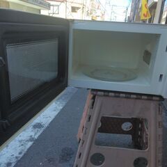 電子レンジ：アイリス大山：白：５０Hｚ専用：関東：以北で使用：中古激安提供：の画像
