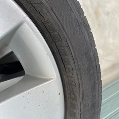 アルミホイール古タイヤ付きの画像