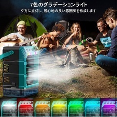 【新品】ポータブル ミスト扇風機 USB/マキタ18V バッテリーの画像