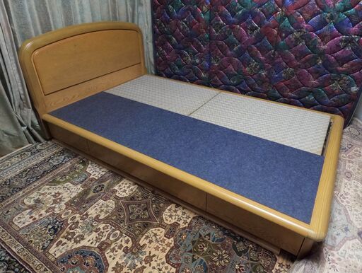 引出収納付き セミダブル フランスベット 型番9600-4641 引取限定で