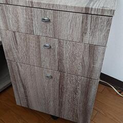 L字デスク＋ワゴンの画像