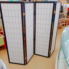 障子の衝立 和風家具 仕切り 金具綺麗です。破れ箇所なし【こちらは店舗です。浜村鹿野温泉ICから3分 買取本舗 宮本リサイクル 営業時間9～19時 定休日水曜のみ←連絡できませんm(_ _)m】の画像