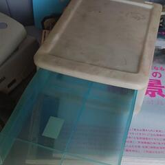 【某100均品】小物入れ　G-B6　白／青　中古品の画像
