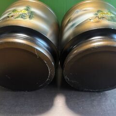 ◆◆◆お引き取り限定◆◆◆骨董 金属工芸 美術火鉢 2個セット USED品の画像