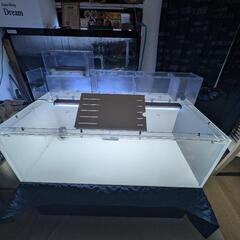 アクリル水槽 1200-600-410 ぷぅ工房製上部フィルターの画像
