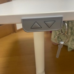 昇降式テーブル デスク ホワイトの画像