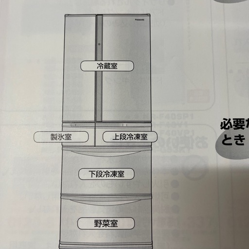 Panasonic冷蔵庫　　決まりました。