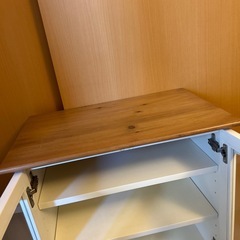 収納家具 食器棚 キャビネット ホワイトの画像