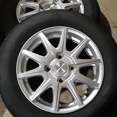 決まりました。13インチ　夏タイヤ　アルミホイール　４本セット　軽自動車に　美品　2024年製の画像