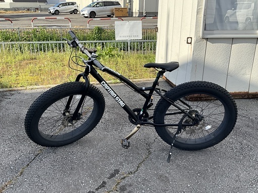 自転車 ファットバイク シティーサイクル 流行の極太タイヤです！