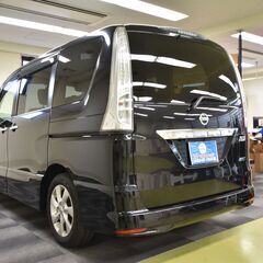 【オリジナル信用回復ローン対応可能　試乗出来ます　最短10日納車　車検2年付き】H25年式日産セレナ　ハイウェイスターS-ハイブリッド　ＥＴＣ　純正ナビ　フルセグＴＶ　バックカメラ　両側パワースライドドア　クルーズコントロール　シートバックテーブル　ＨＩＤヘッドライト　フォグランプ　インテリジェントキー＆プッシュスタート　車検整備付きの画像
