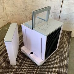 ショップジャパン ここひえ R4 4段階調整 首振り タイマー 卓上冷風扇 美品 状態良好 100V ミニクーラー 卓上扇 ホワイト Y2197の画像