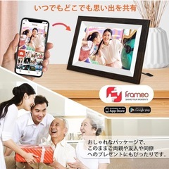 デジタルフォトフレーム 10.1インチ 2K 64GB　タッチ wifi アプリの画像