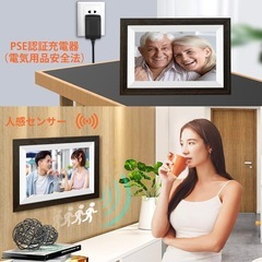 デジタルフォトフレーム 10.1インチ 2K 64GB　タッチ wifi アプリの画像