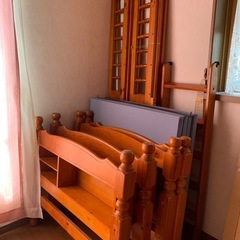 ２段ベッド　木製　分離可能の画像