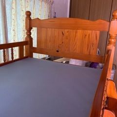 ２段ベッド　木製　分離可能の画像