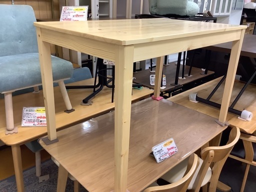 【リサイクルサービス八光】幅115㎝　パイン材　4人掛けダイニングテーブル