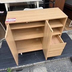 キャビネット キャビネット収納 北欧 木製 幅90 引き出し リビング収納 チェスト ディスプレイ収納 シンプル おしゃれ の画像