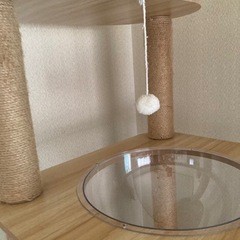 猫家族 木製キャットタワー  宇宙船ボウルの画像
