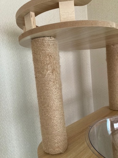 猫家族 木製キャットタワー  宇宙船ボウル