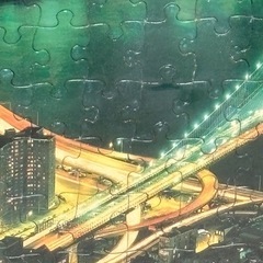 ニューヨークシティ夜景の絵のジグソーパズルの画像