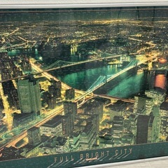 ニューヨークシティ夜景の絵のジグソーパズルの画像