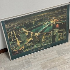 ニューヨークシティ夜景の絵のジグソーパズルの画像