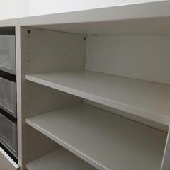 家具　棚　食器棚　白　中型の画像