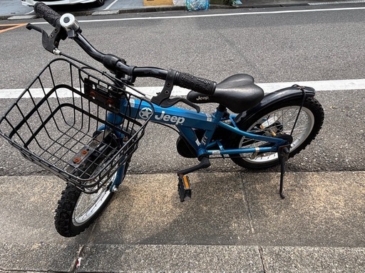 子ども　自転車　ジープ　jeep 青