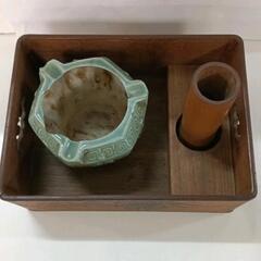 0907-078 煙草盆　キセルセット　アンティークの画像