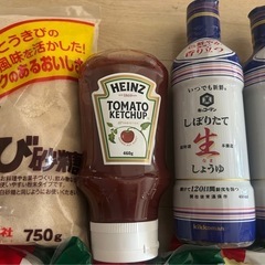 スパゲッティ、インスタントコーヒー、調味料セットの画像