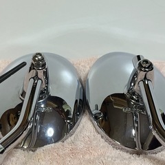 バイクNapoléon10㍉オーバルメッキ反射軽減ブルーミラーの画像