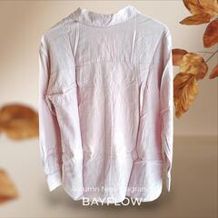 BAYFLOW くすみピンク 長袖シャツ 優しい肌触り 秋服 サイズ3の画像
