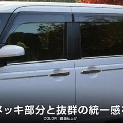 新型ムーヴキャンバス LA850S LA860S ウィンドウトリムガーニッシュ 
フロント左右セット２Ｐ 
メッキモール鏡面仕上げ の画像
