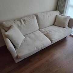 ニトリ　洗えるファブリックソファーの画像