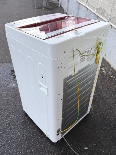 札幌市内配送可 美品 20年製 Haier ハイアール 5.5kg 全自動洗濯機 JW-C55FK サクラピンク
